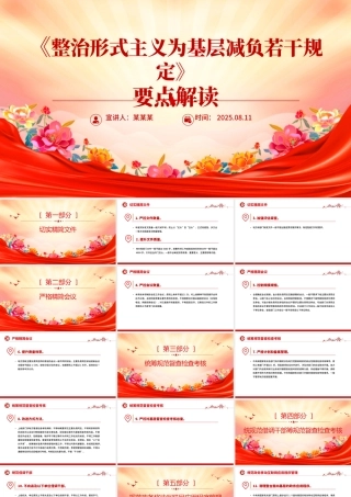 2025《整治形式主义为基层减负若干规定》要点PPT课件.pptx