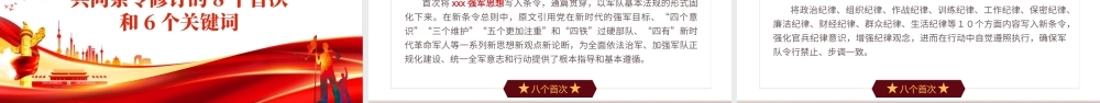 红色党政风解放军新一代共同条令学习解读PPT专题党课课件模板.pptx