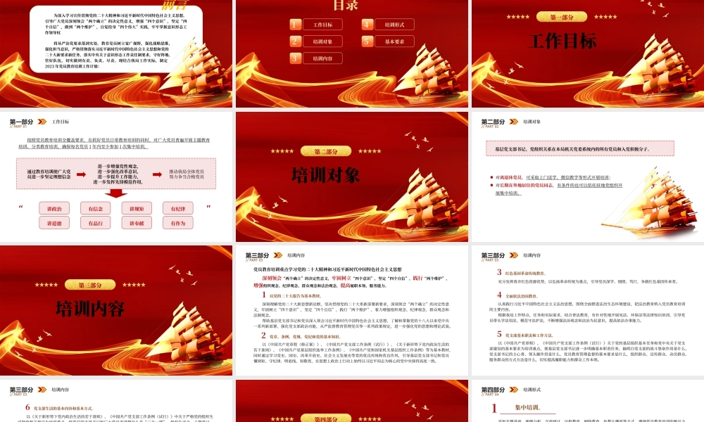 2023党员干部教育培训PPT大气精美风党员干部学习教育专题党课课件.pptx