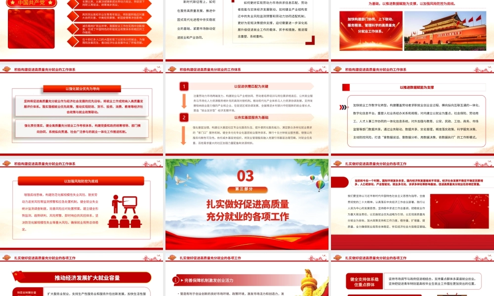 2023以高质量充分就业助力中国式现代化PPT大气精美风党员干部学习教育专题党课课件.pptx