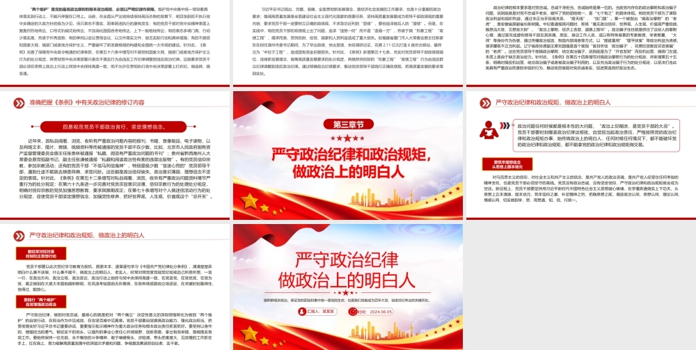 2024严守政治纪律做政治上的明白人PPT党政风党员干部思想教育微党课.pptx