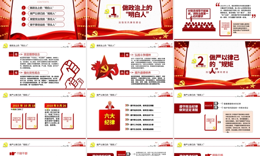 党员领导干部要争做四种人全面从严治党课ppt.pptx