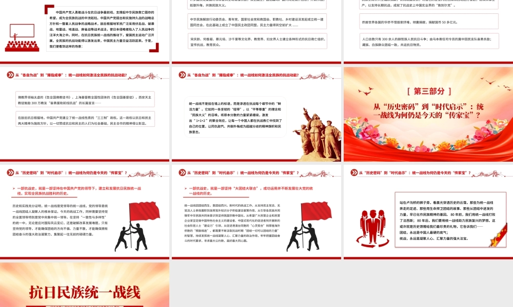 党政风抗日民族统一战线PPT纪念抗战胜利80周年主题党课.pptx