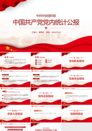 党政风中国共产党党内统计公报PPT课件下载.pptx