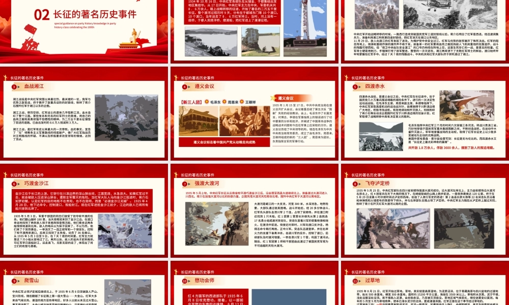 纪念长征胜利85周年PPT红色庄严长征精神永放光芒缅怀革命先烈重温峥嵘岁月建党百年专题党课课件.pptx