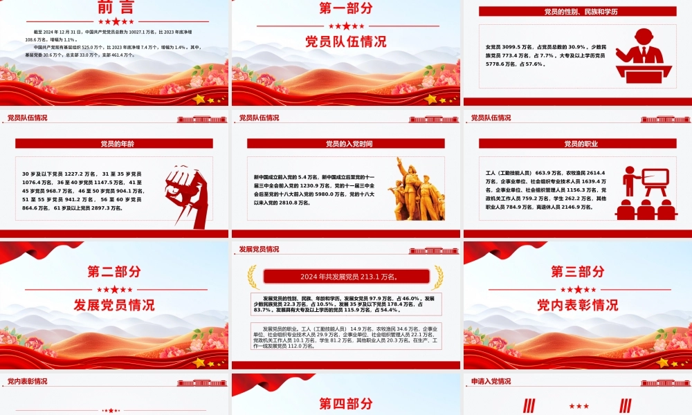 中国共产党党内统计公报PPT课件下载.pptx