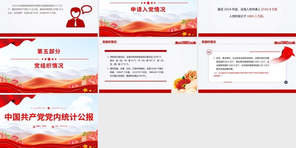 中国共产党党内统计公报PPT课件下载.pptx