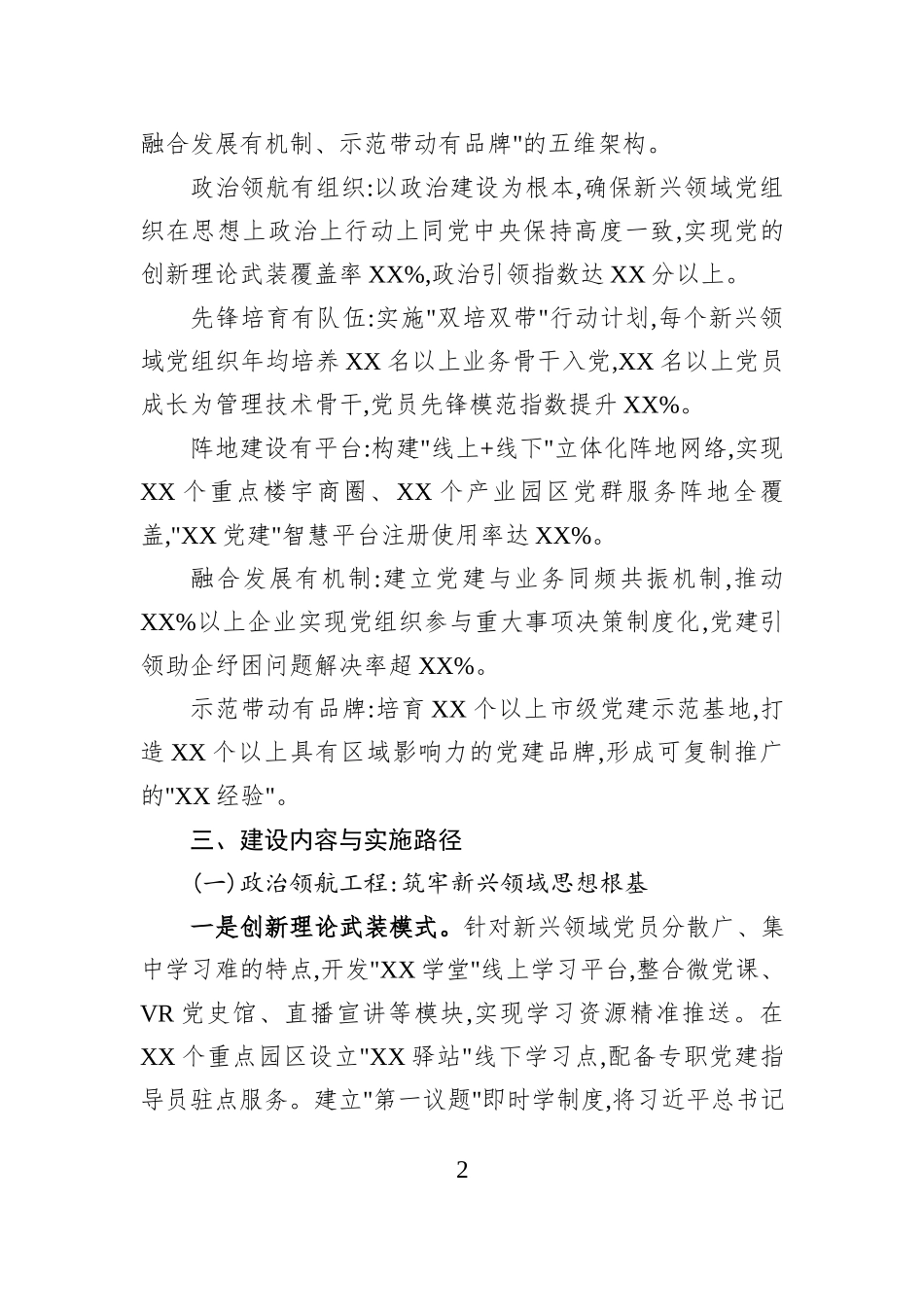 XX地区党建+五有新兴领域党建创新项目申报书.docx_第2页