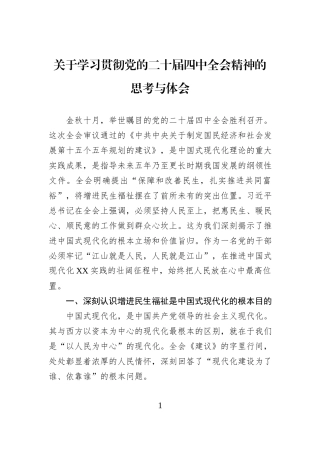 关于学习贯彻党的二十届四中全会精神的思考与体会.docx