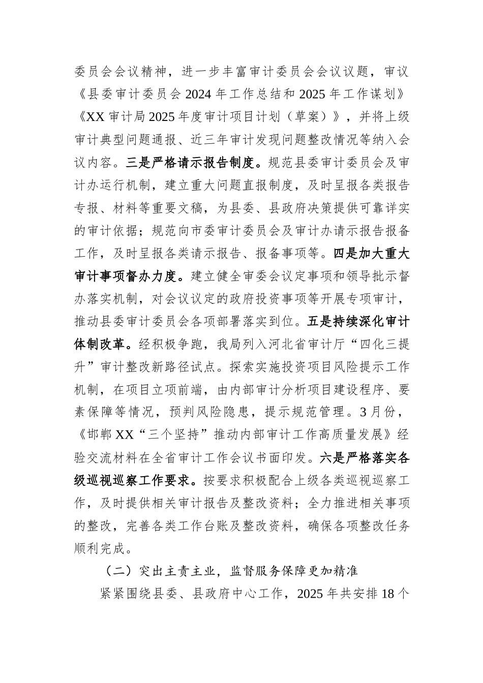 XX审计局2025年上半年工作总结和下半年工作计划.docx_第2页