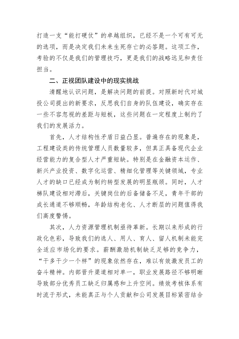 公司总经理关于干部队伍建设的研讨发言.docx_第2页