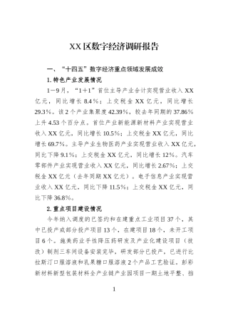 XX区数字经济调研报告.docx
