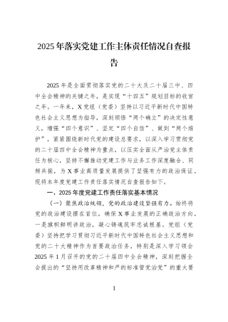 2025年落实党建工作主体责任情况自查报告.docx