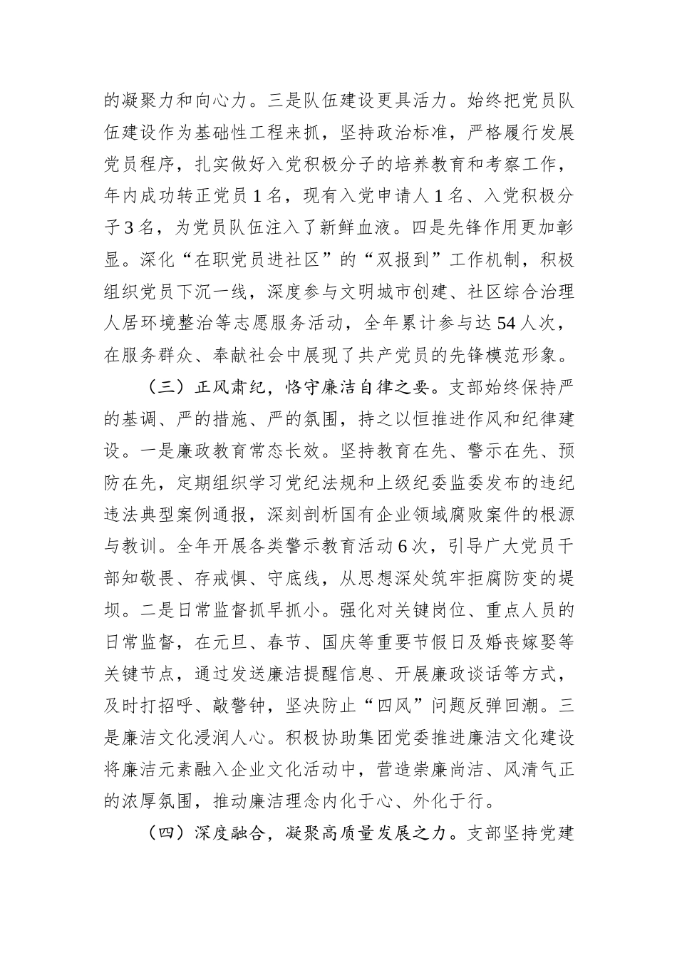 控股集团直属党支部关于2025年度落实全面从严治党情况的报告.docx_第3页