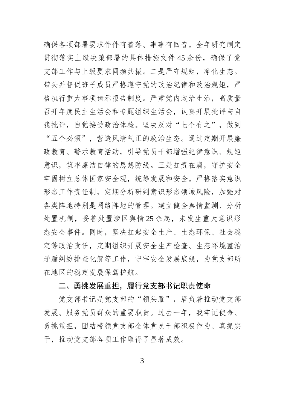 2025年度党支部书记个人述职述廉报告.docx_第3页