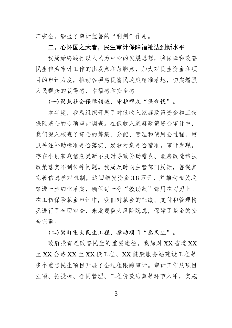 XX市XX区审计局2025年工作总结.docx_第3页