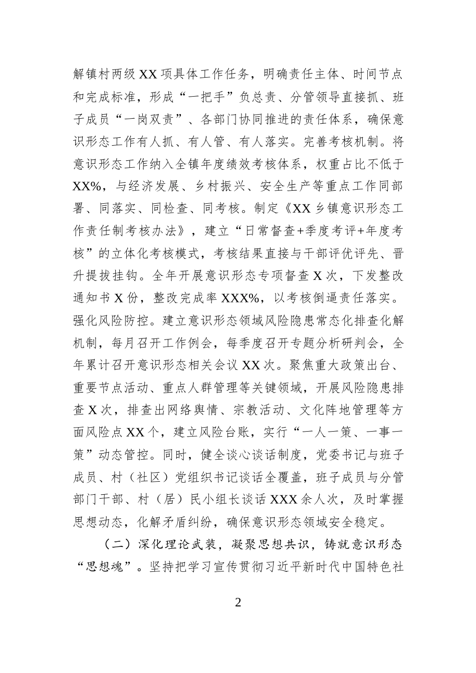 2025年意识形态工作总结报告（镇乡）.docx_第2页